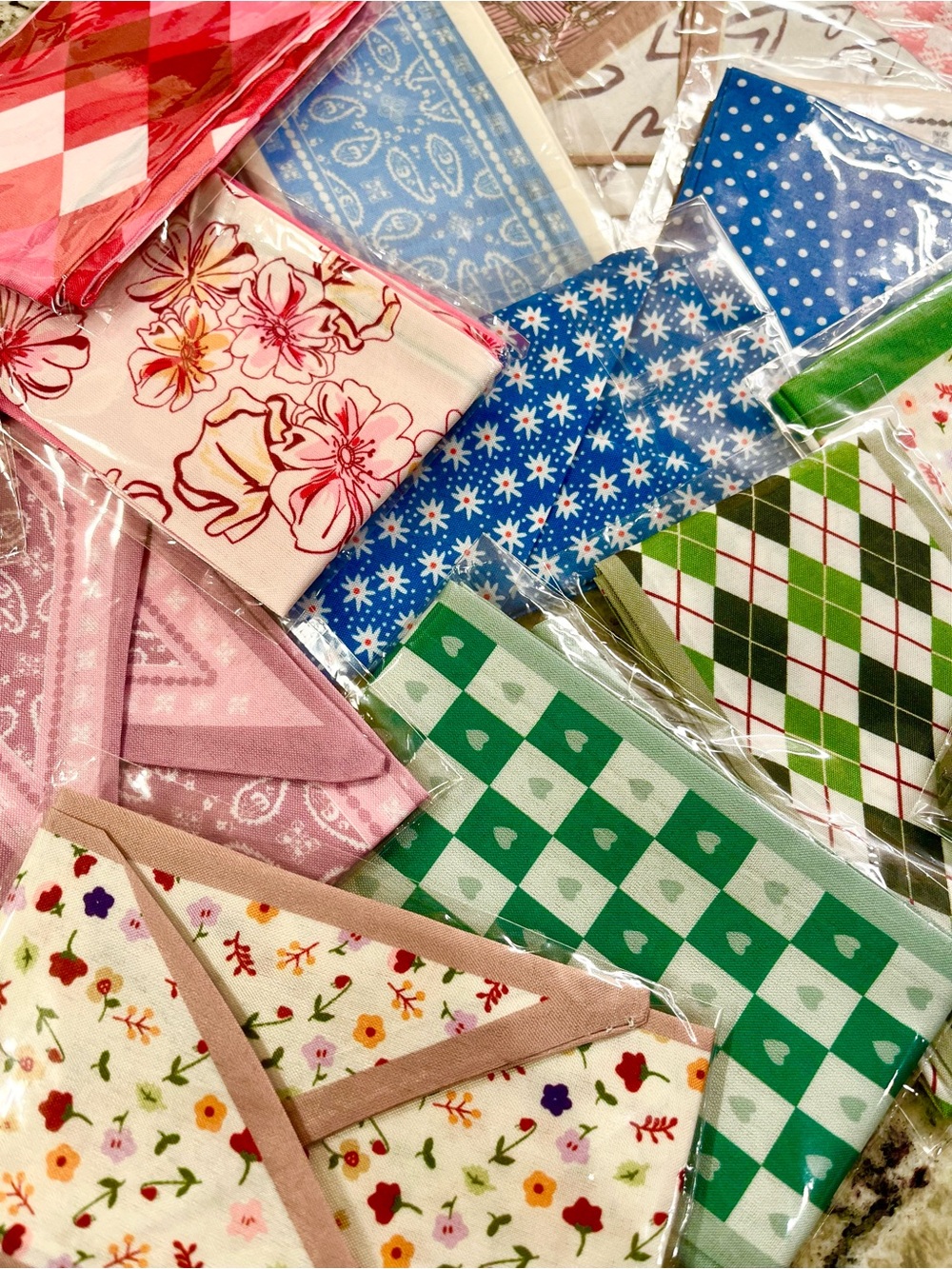 Assorted Bag Scarves - Set of 12 - Picture 2 of 3
